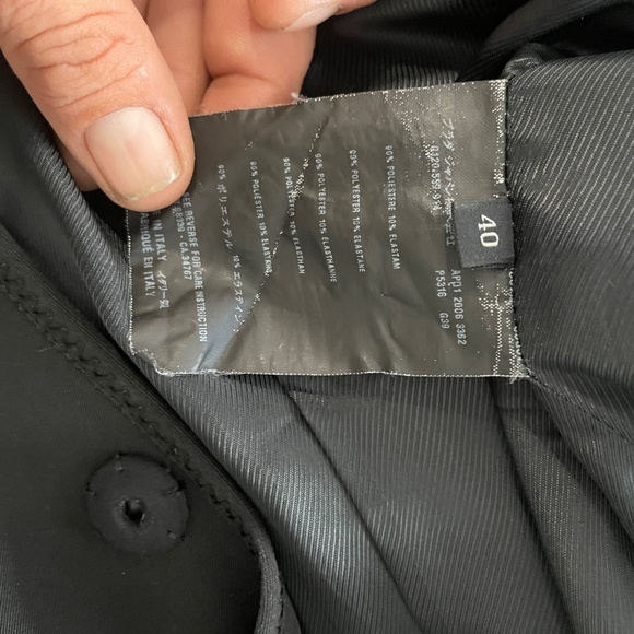 Women’s Prada Black Notched Collar Blazer Long sleeve IT 40/U.S.8 - Picture 3 of 4